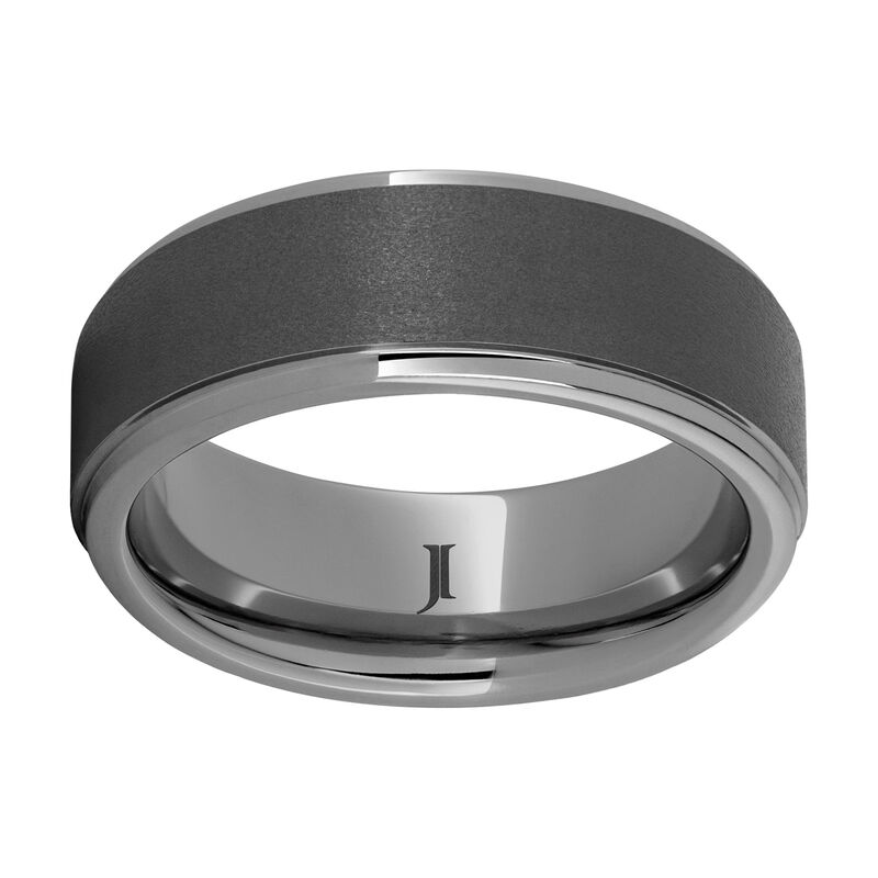 Men's Edge & Tungsten Carbide Wedding Ring (8mm) image number null